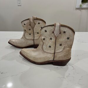 Bed Stu White Cowboy Boots